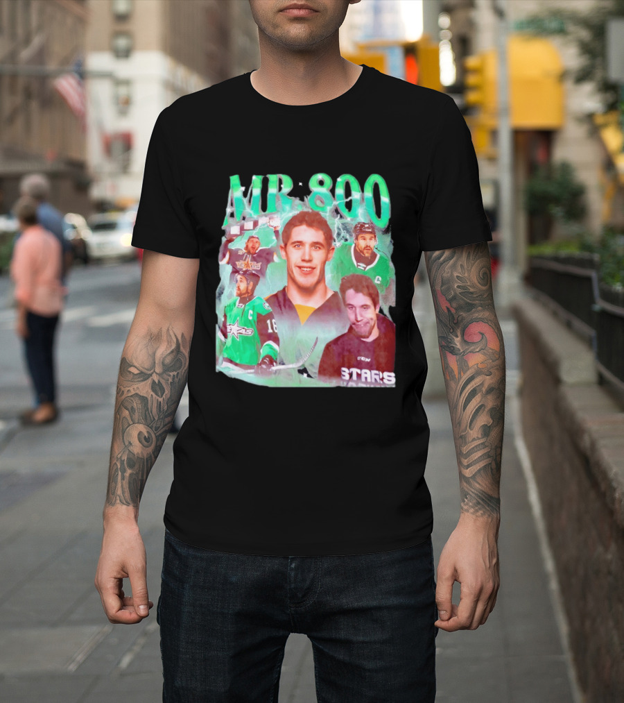 Curtis McKenzie Mr 800 Dallas Stars 16 Hockey Celebration T-Shirt