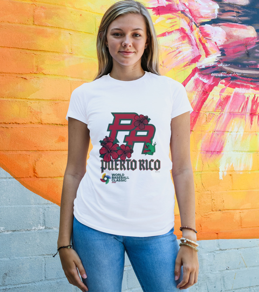 Puerto Rico 2026 World Baseball Classic Hibiscus Coqui T-Shirt