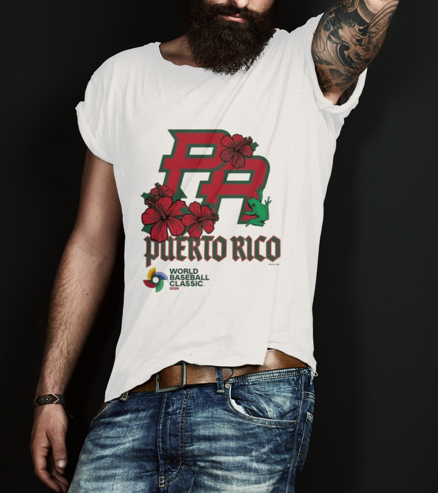 Puerto Rico 2026 World Baseball Classic Hibiscus Coqui T-Shirt