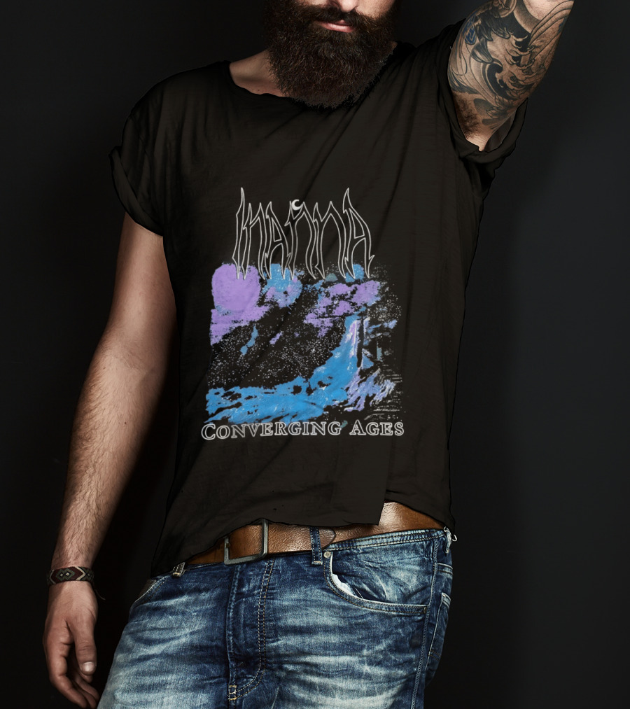Inanna Converging Ages Abstract Purple And Blue T-Shirt