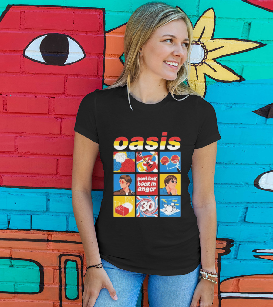 Oasis Don't Look Back In Anger 30 Years Celebration T-Shirt