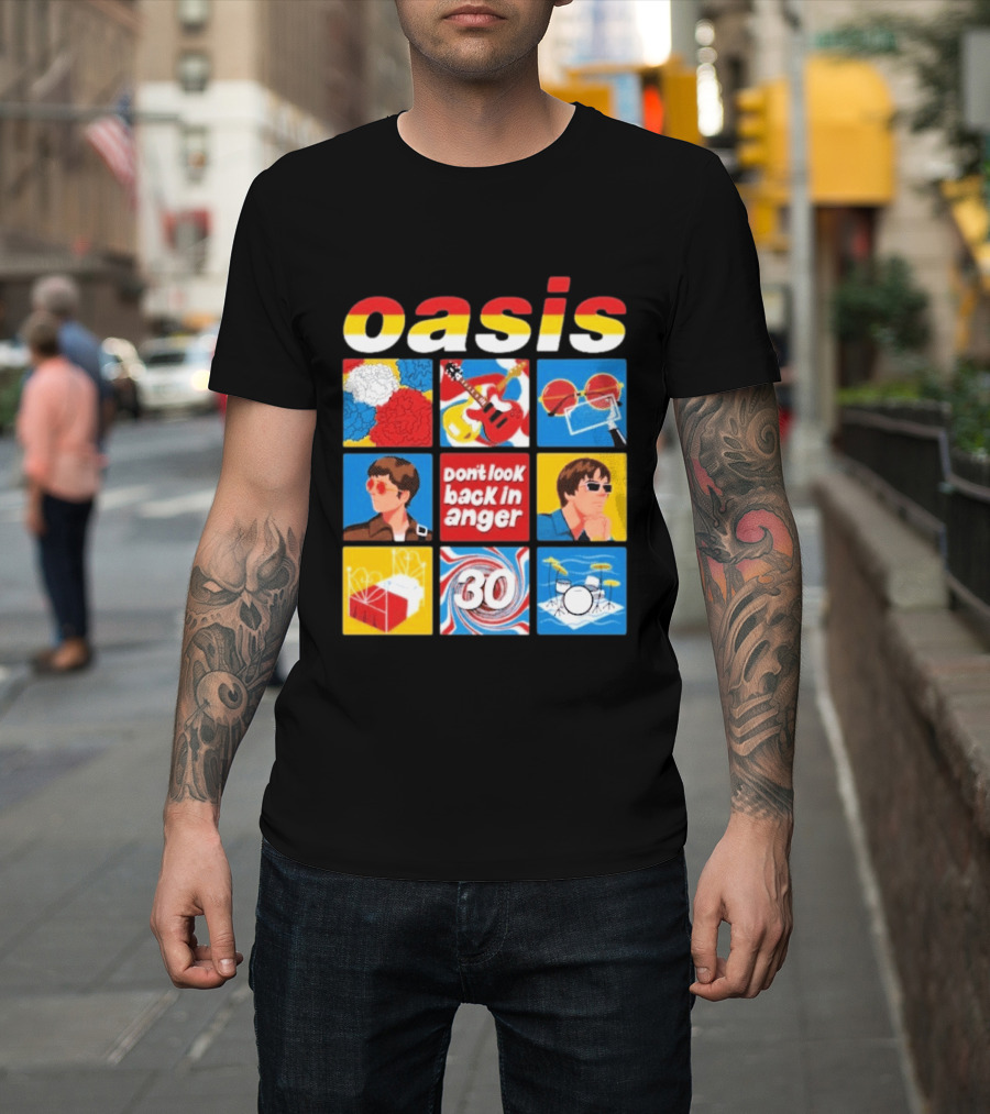Oasis Don't Look Back In Anger 30 Years Celebration T-Shirt