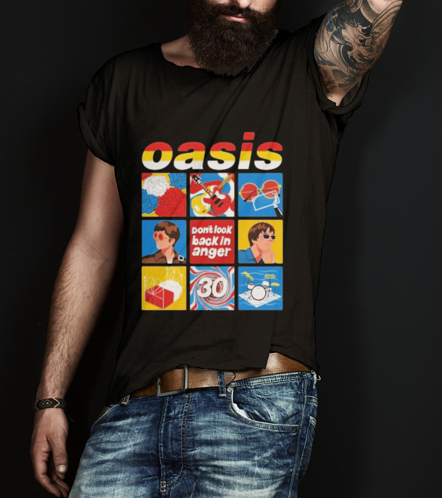 Oasis Don't Look Back In Anger 30 Years Celebration T-Shirt