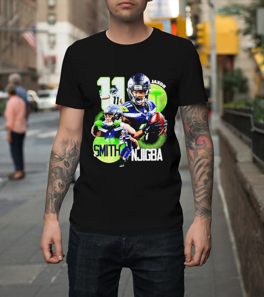 Jaxon Smith Njigba 11 Seattle Seahawks Football Receiver T-Shirt