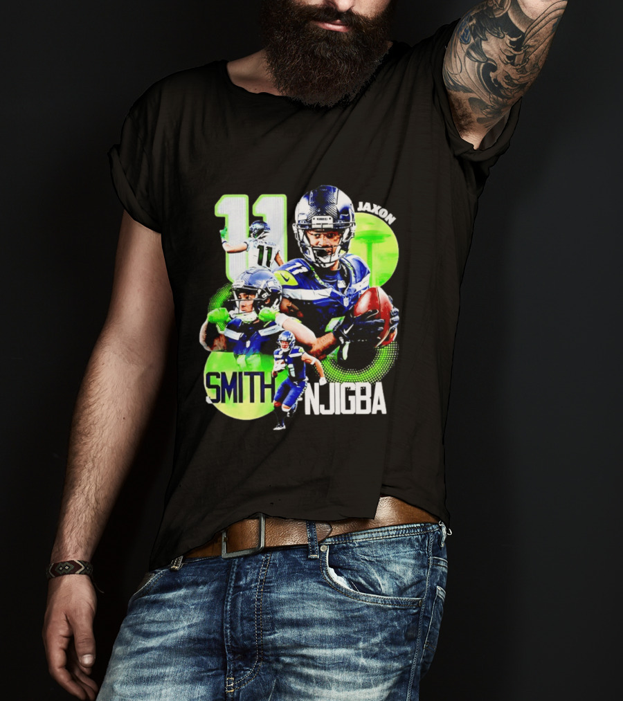 Jaxon Smith Njigba 11 Seattle Seahawks Football Receiver T-Shirt