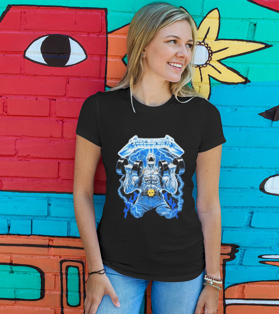 Muscle Mafia Hell's Dumbbells Lightning Blue Intensity Warren Lotas T-Shirt