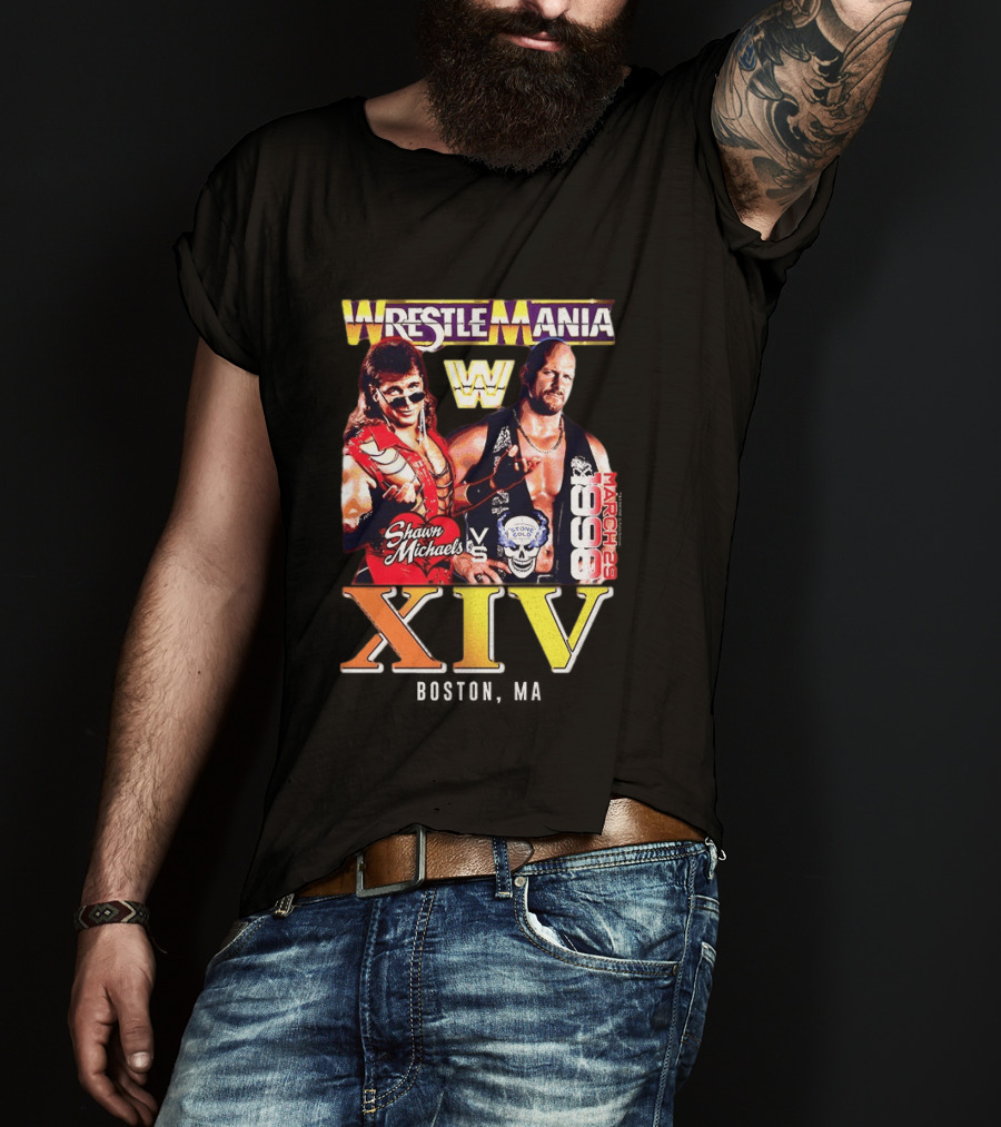 WrestleMania Shawn Michaels Vs Stone Cold March 29 1998 XIV T-Shirt