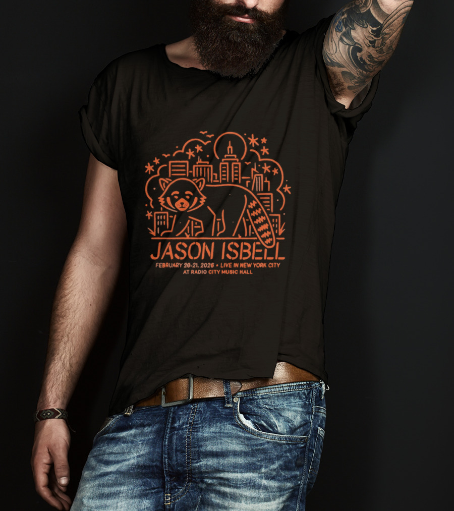 Jason Isbell February 20 21 2026 Beacon Theatre NYC Raccoon Skyline T-Shirt