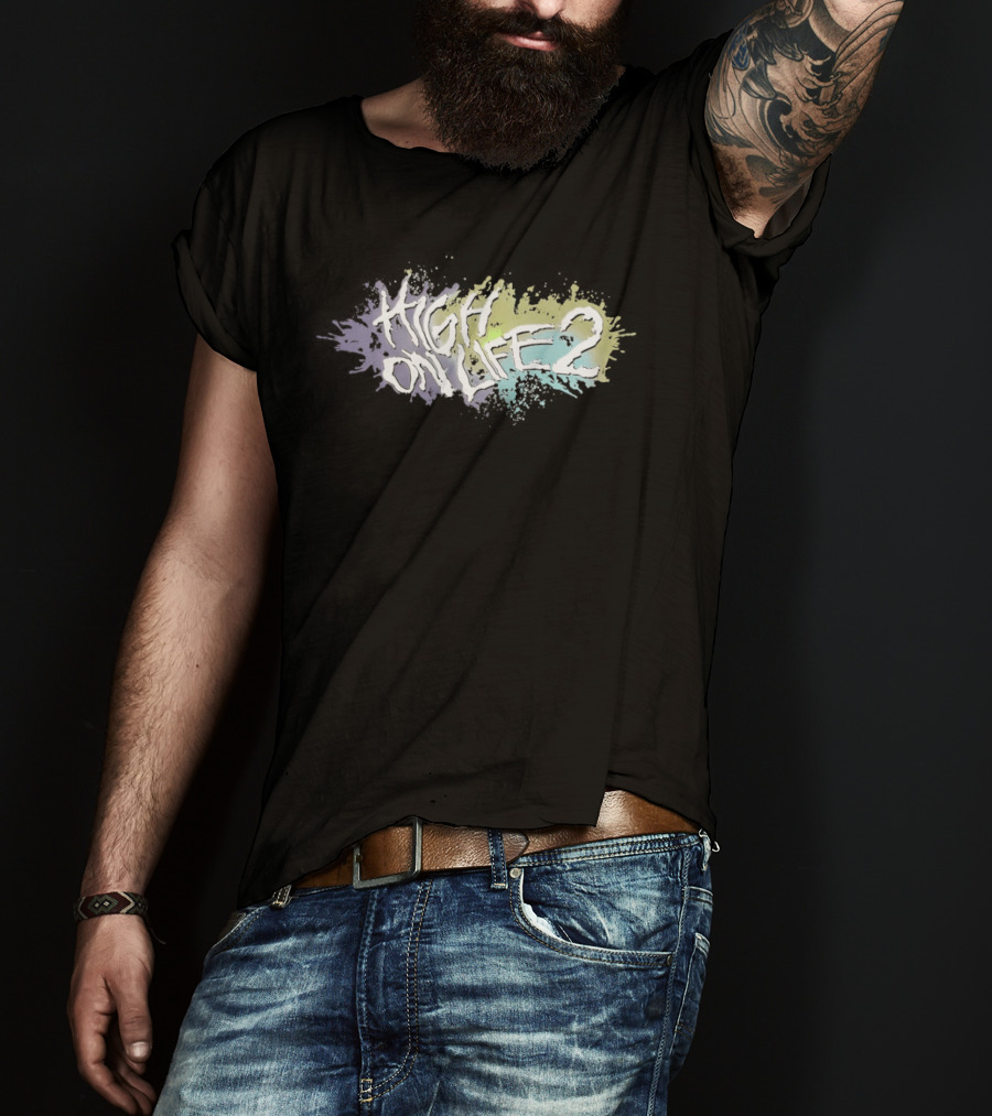 High On Life 2 Paint Splatter Pastel Abstract T-Shirt