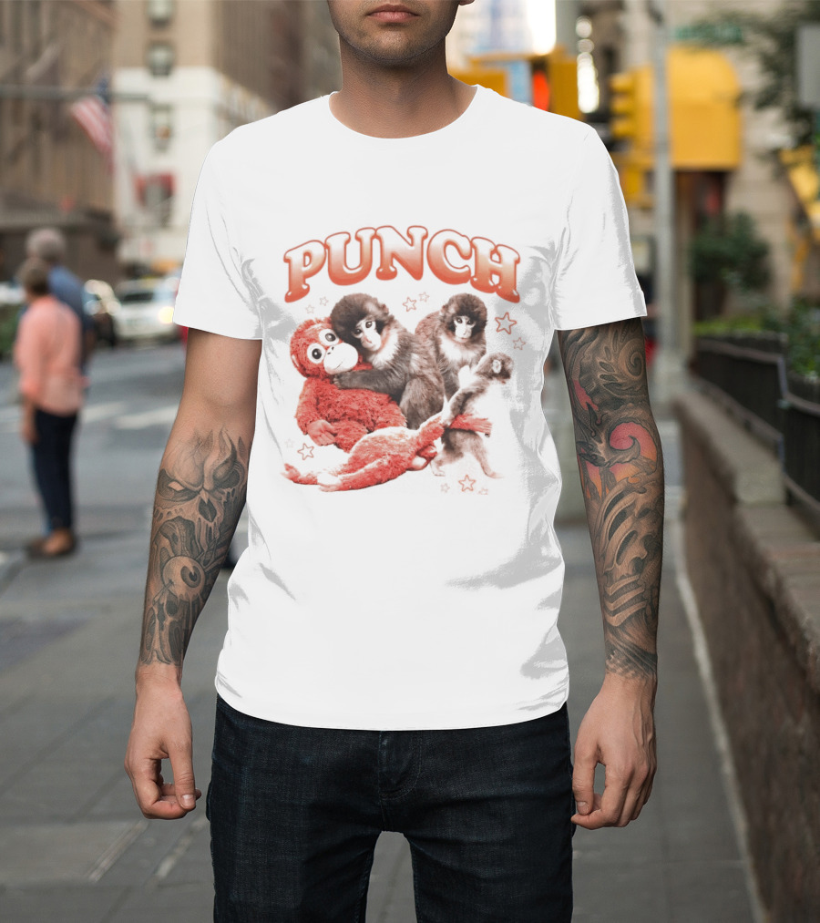 Punch the Monkey with Playful Puppet Friends T-Shirt