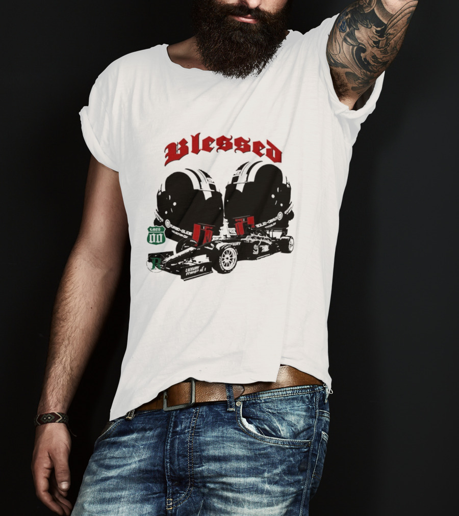 Blessed Formula 1 Racing Vintage Car T-Shirt