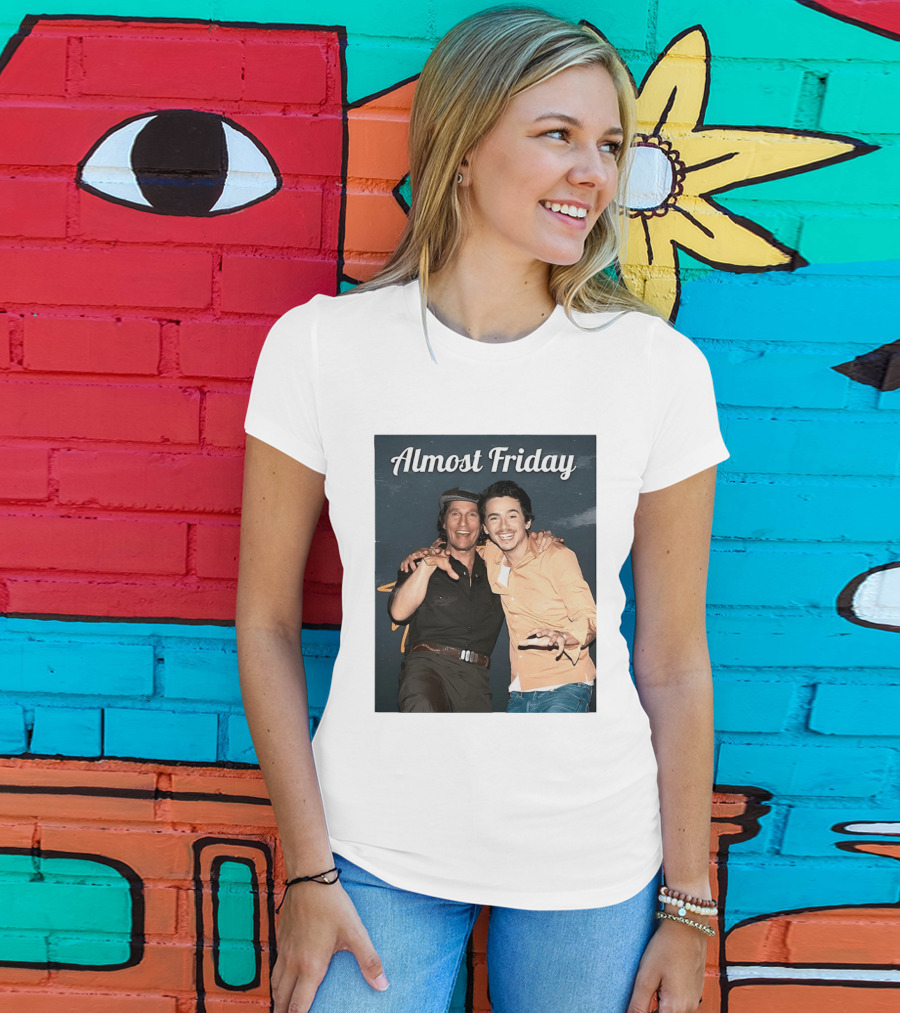Almost Friday Chalamet McConaughey Smiling Duo T-Shirt