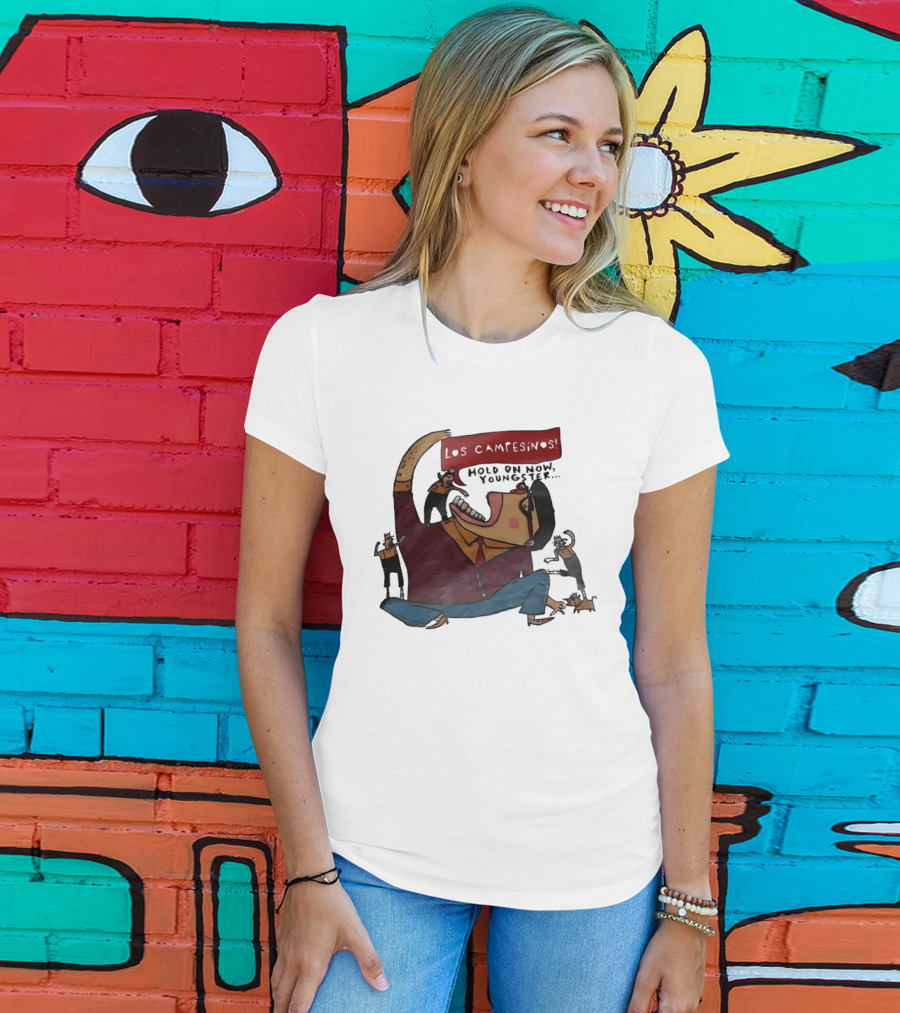 Los Campesinos Hold On Now Youngster Illustrated Characters In Motion T-Shirt