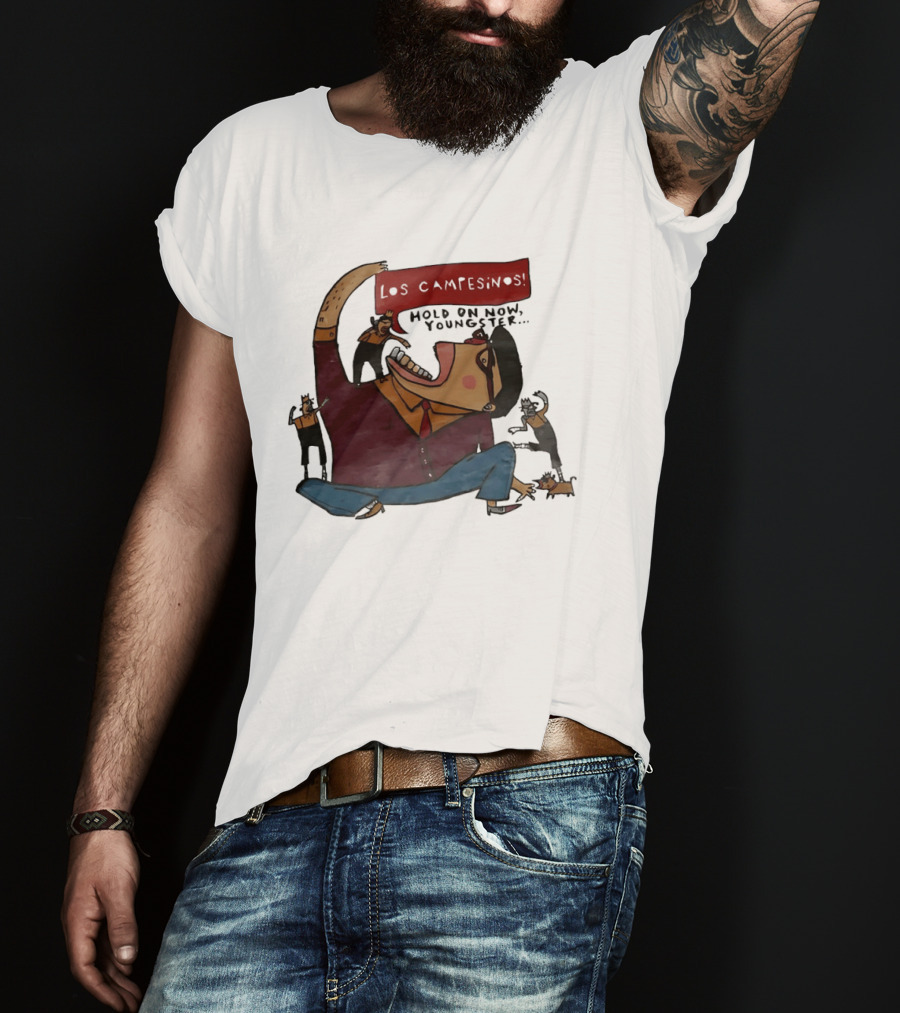 Los Campesinos Hold On Now Youngster Illustrated Characters In Motion T-Shirt
