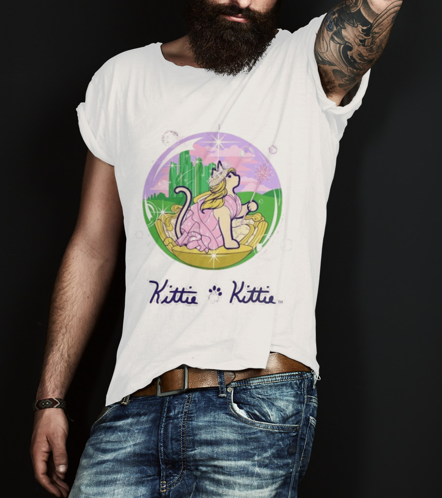 Witch Kittie Kittie Wizard City Cat Bubble Magic T-Shirt