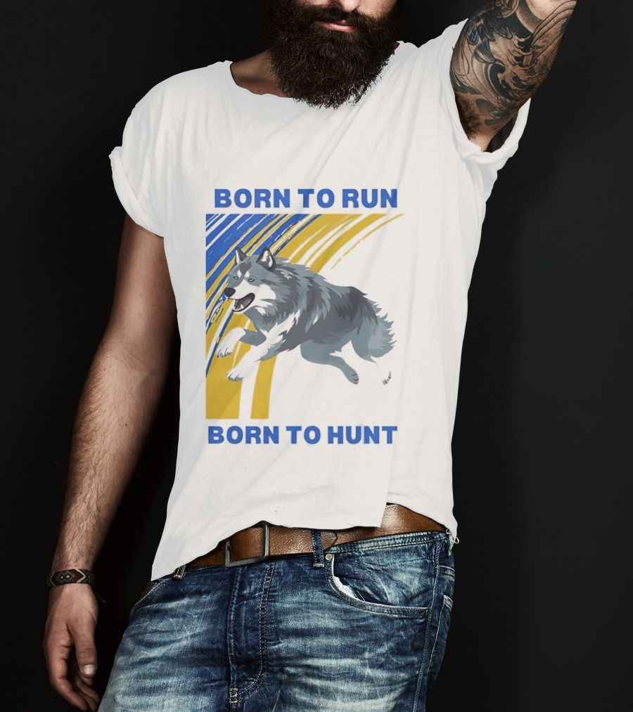 Born To Run Born To Hunt Wolf T-Shirt