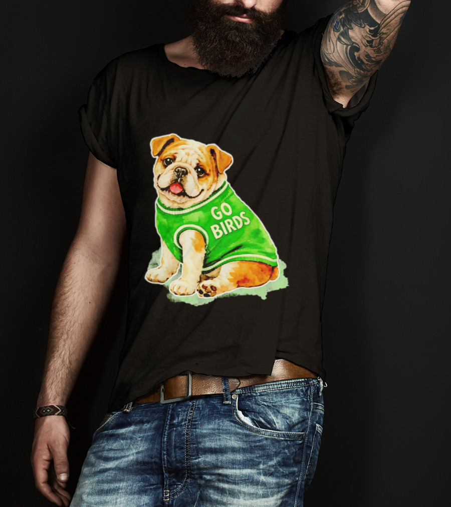 Briish Bulldog Go Birds Phillygoat Passyunk Avenue Green Jersey T-Shirt