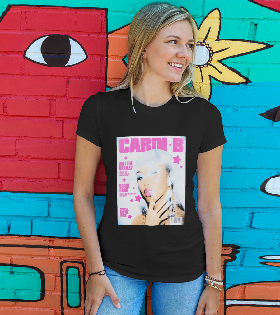 Cardi B Am I The Drama Special Edition Magazine Cover Bardi Gang T-Shirt