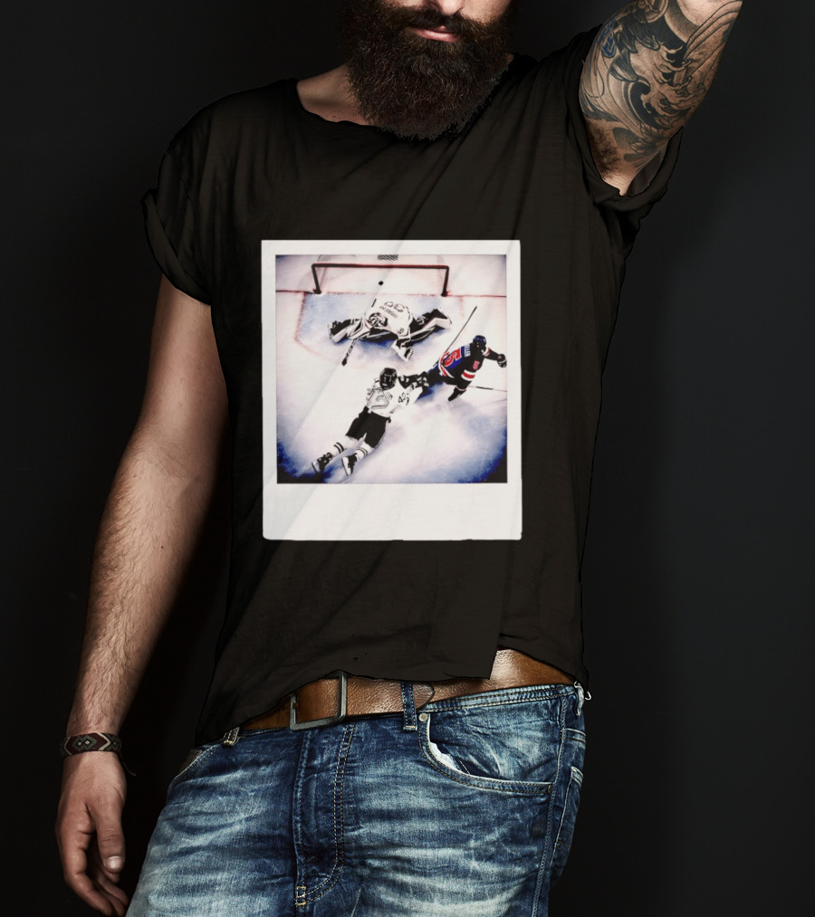 Women's Hockey USA Golden Goal Megan Keller Polaroid Picture T-Shirt