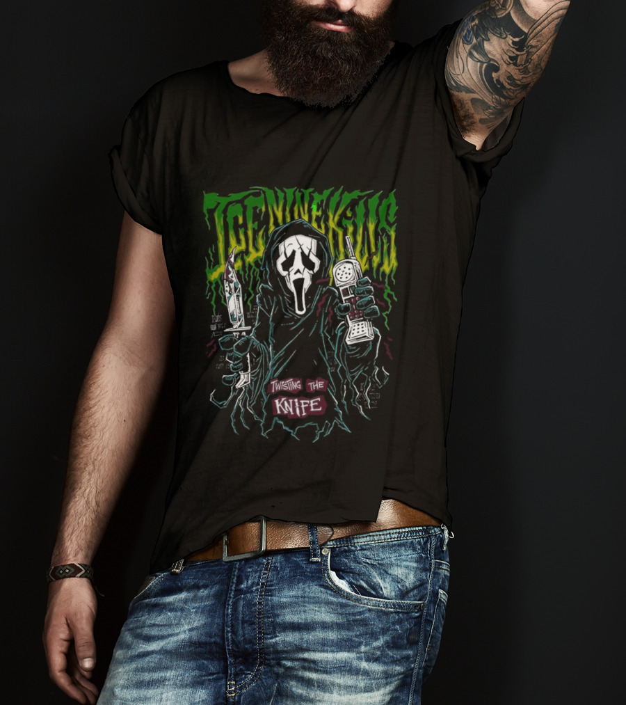 Ice Nine Kills Twisting The Knife Ghost Face Scream 7 Nightmare On The Knife Part One T-Shirt