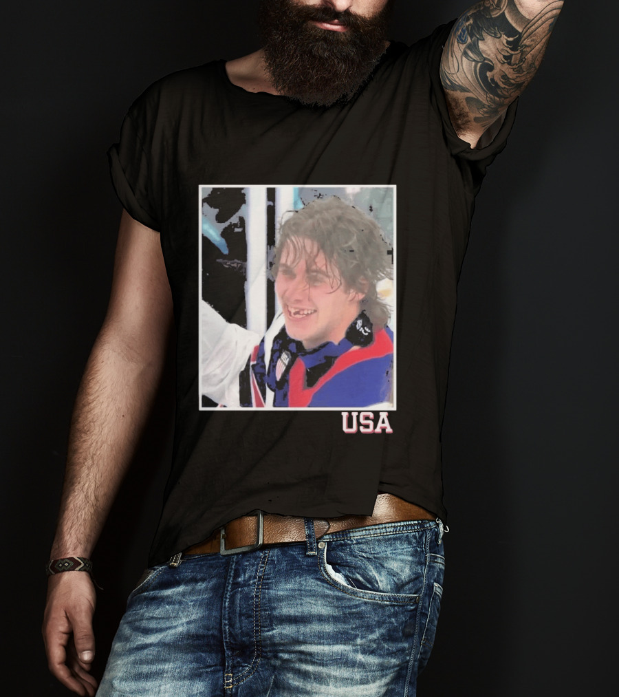 USA Hockey Jack Hughes Overtime Winner Celebration Moment T-Shirt