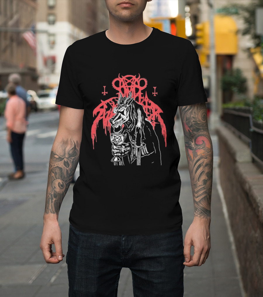 Nunslaughter Goat Demon Occult Ritual T-Shirt