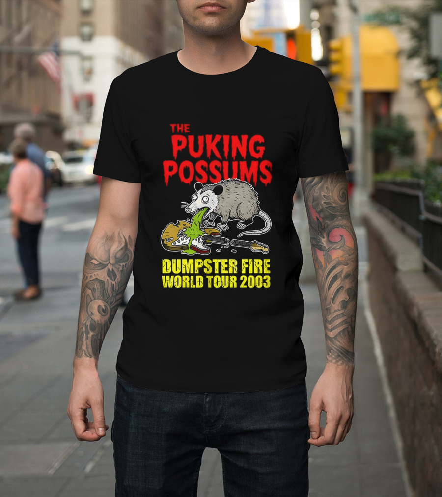 The Puking Possums Dumpster Fire World Tour 2003 Puking Possum T-Shirt