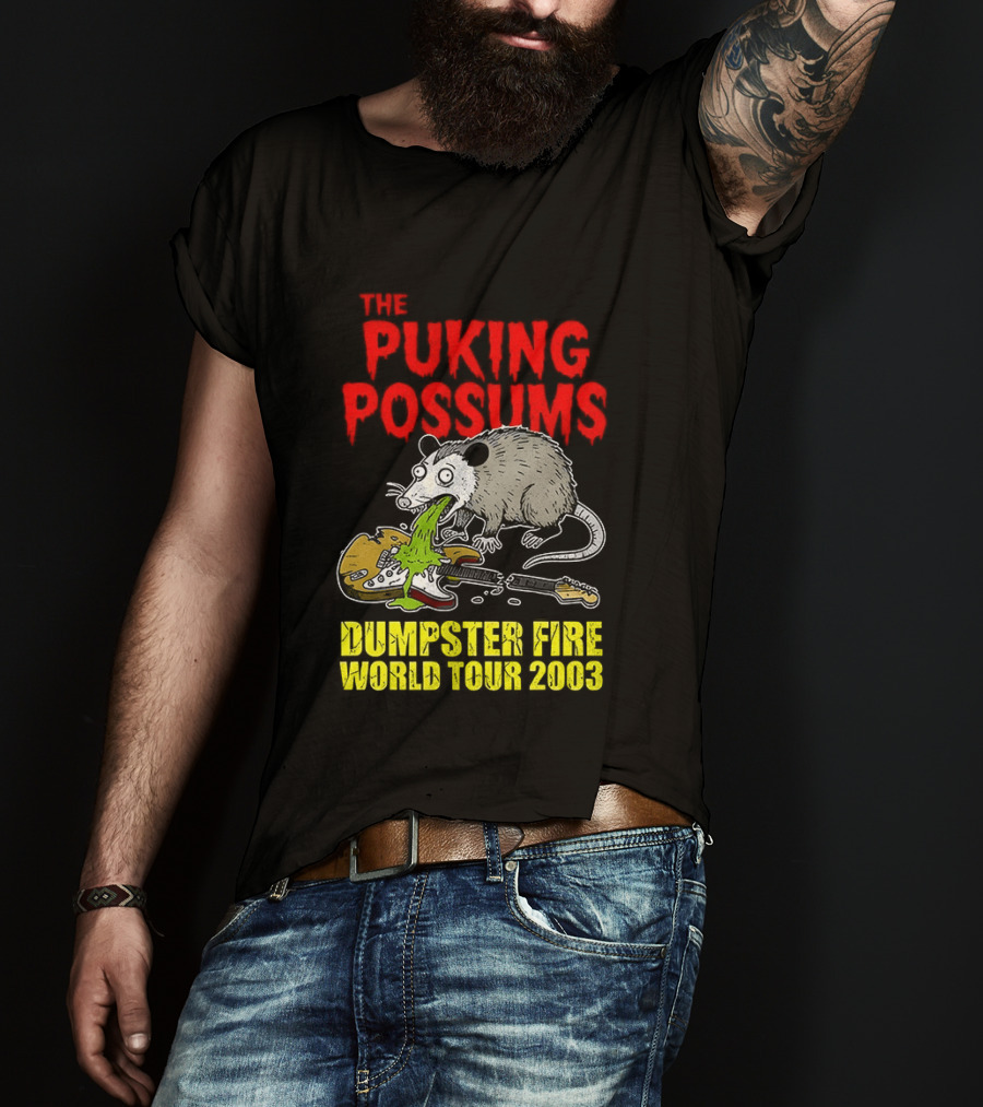 The Puking Possums Dumpster Fire World Tour 2003 Puking Possum T-Shirt