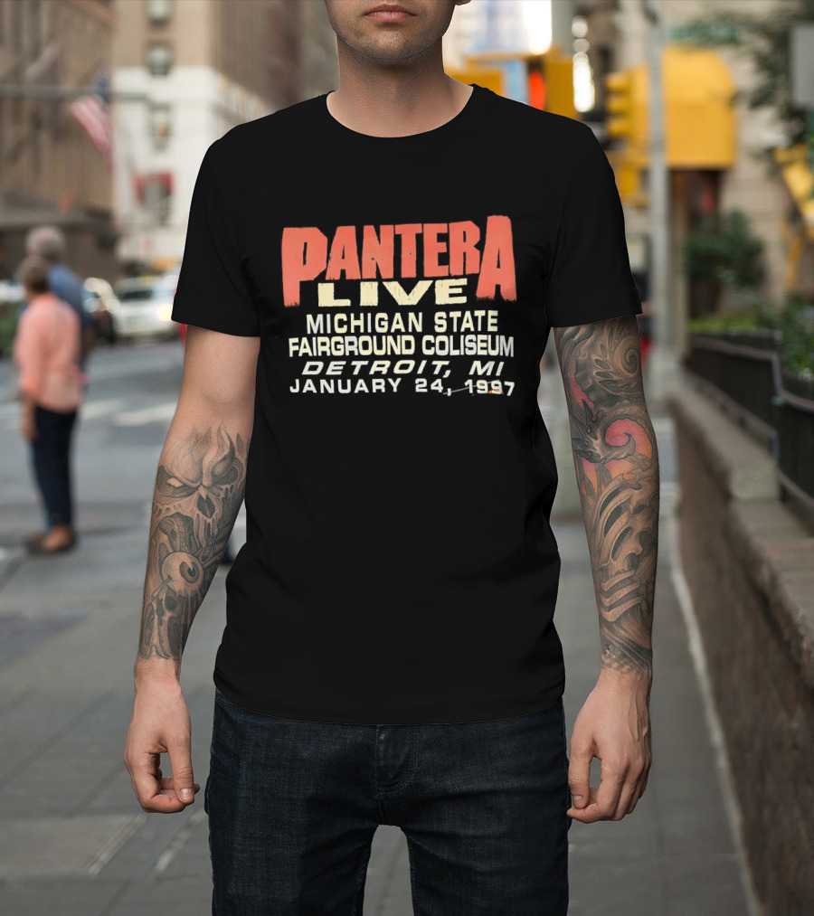 Pantera Live Michigan State Fairground Coliseum Detroit January 24 1997 T-Shirt