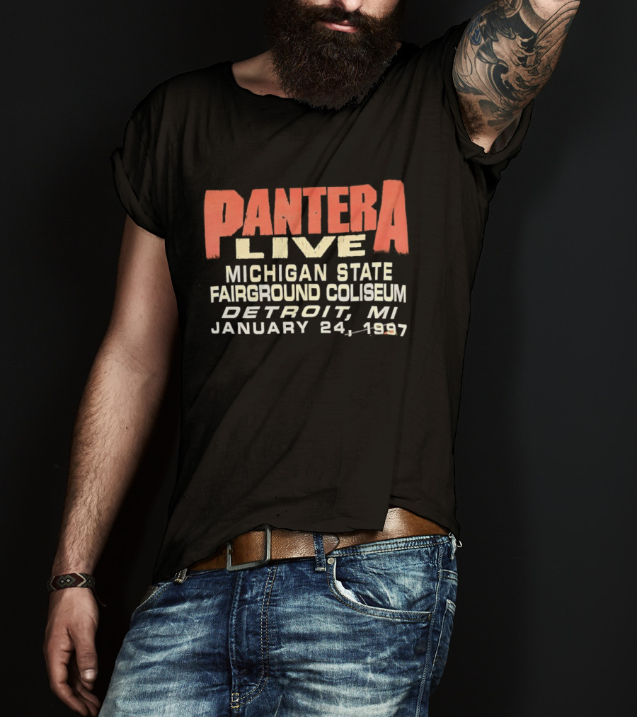 Pantera Live Michigan State Fairground Coliseum Detroit January 24 1997 T-Shirt