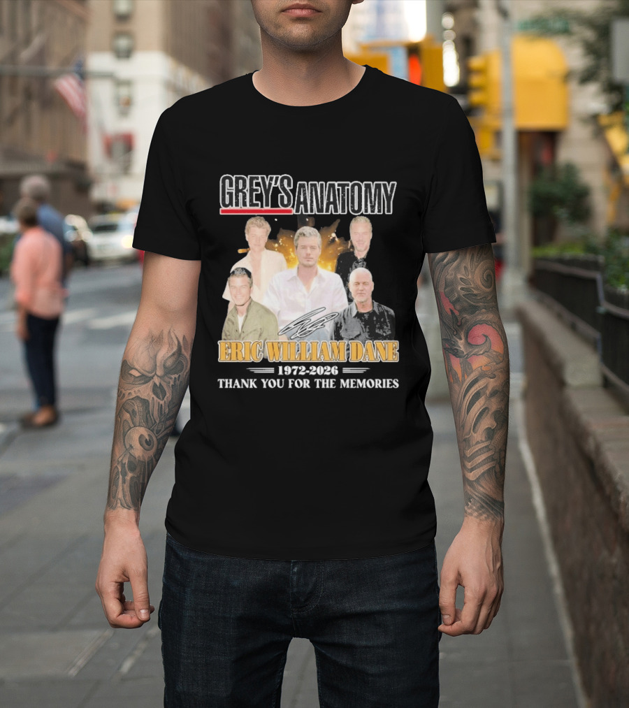 Eric William Dane Grey's Anatomy Thank You For The Memories T-Shirt