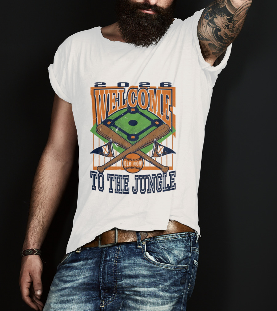 Auburn Tigers 2026 Welcome To The Jungle Baseball Field And Crossed Bats T-Shirt