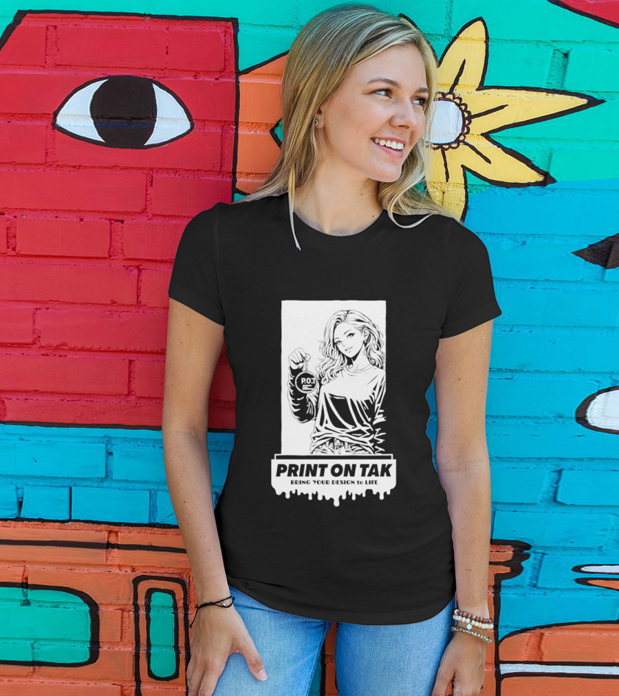 PRINT ON TAK Beautiful Girl Holding POT Bring Your Vision To Life T-Shirt