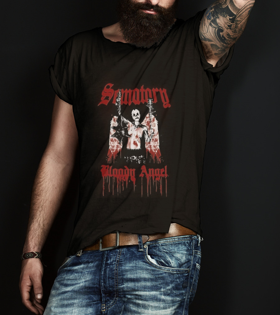 Sematary Bloody Angel Horror Gothic Red Aesthetic T-Shirt