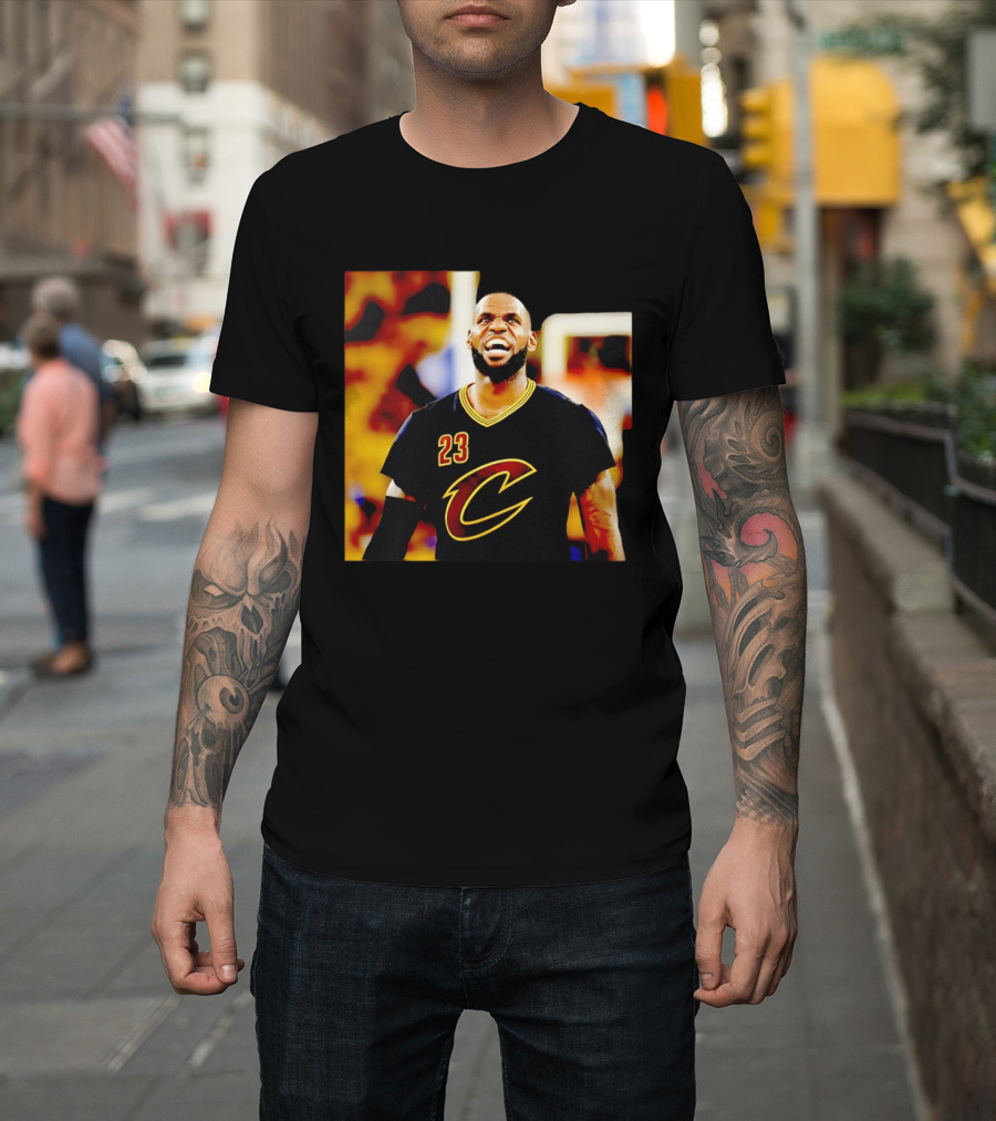 LeBron James Cleveland Cavaliers 23 Iconic Basketball Image T-Shirt