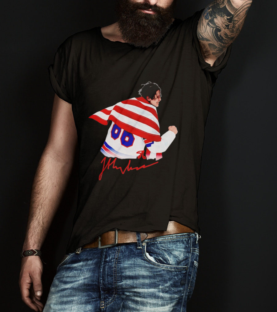 Love Hughes Jack USA 86 Autograph American Flag T-Shirt