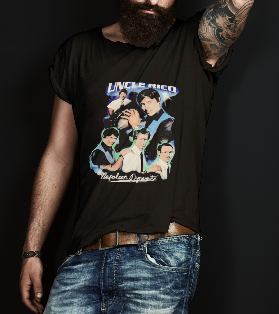 Uncle Rico Football 2004 Napoleon Dynamite Movie Collage T-Shirt