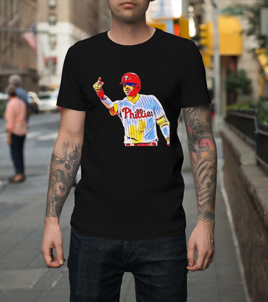 Philadelphia Phillies Nick Castellanos Gesture Baseball Moment T-Shirt