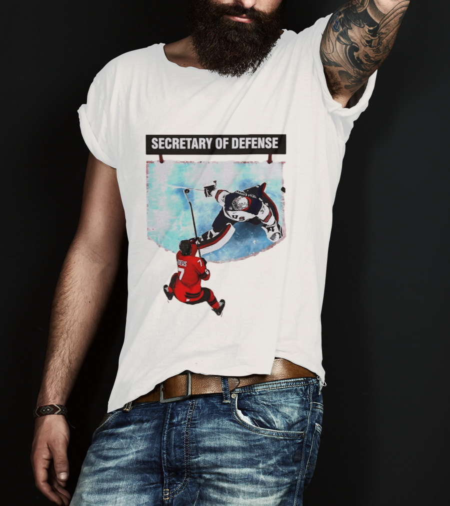 Secretary Of Defense USA Hockey Goalie Epic Save Faceoff T-Shirt