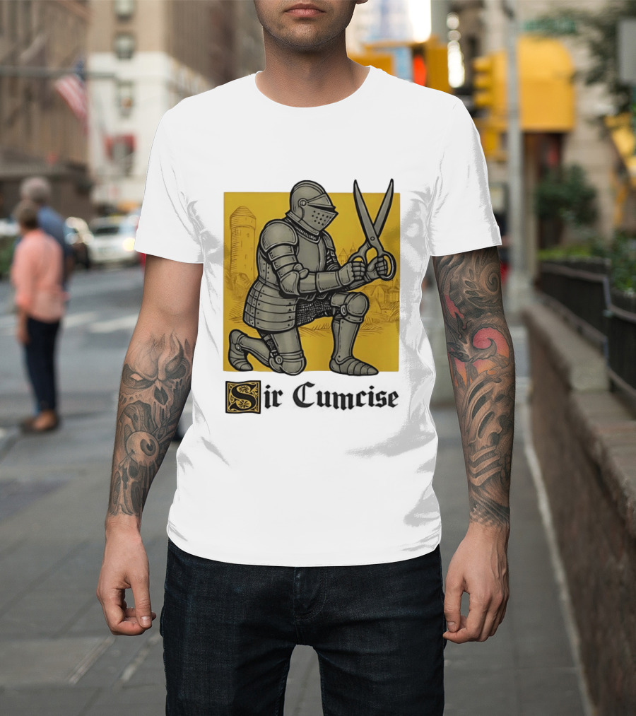 Sir Cumcise Knight Armor With Scissors Medieval T-Shirt
