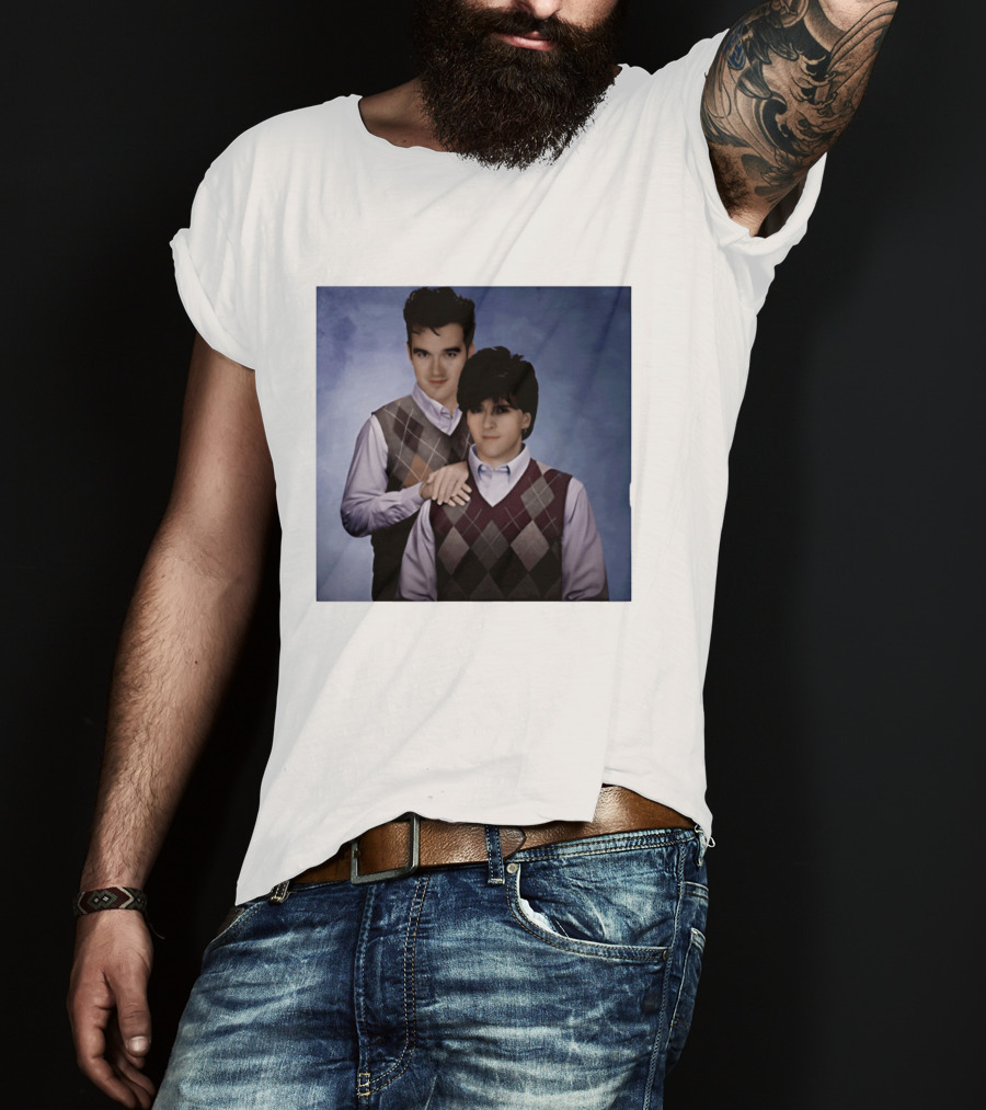 Morrissey Moz Johnny Marr Argyle Sweater Step Brothers T-Shirt
