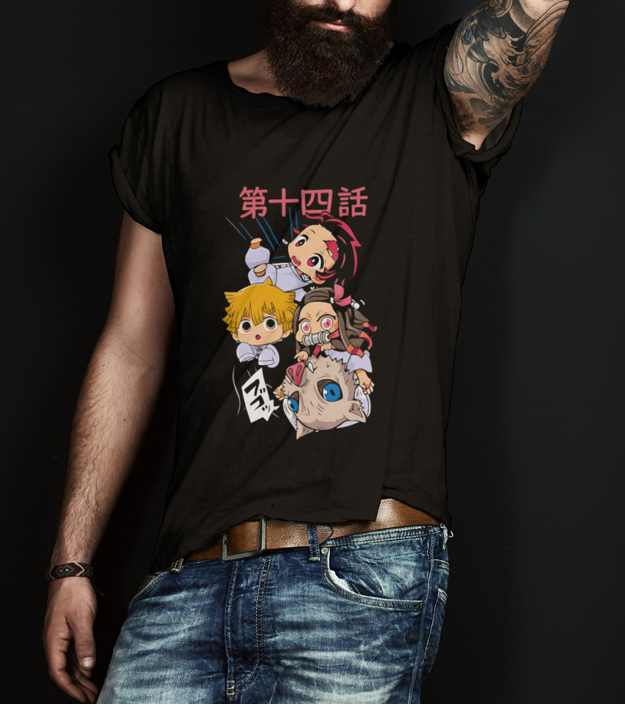 Chibi Anime Characters Playful Expressions T-Shirt