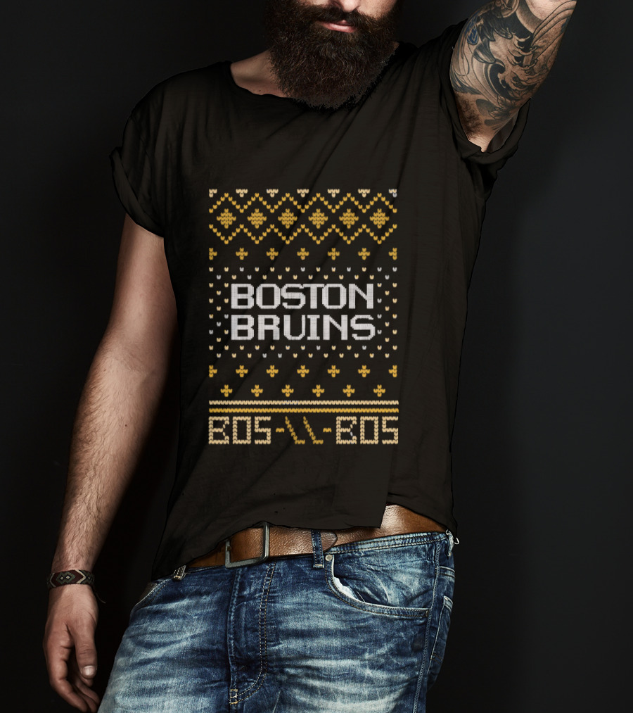 Boston Bruins Christmas BOS BOS X Mas T-Shirt