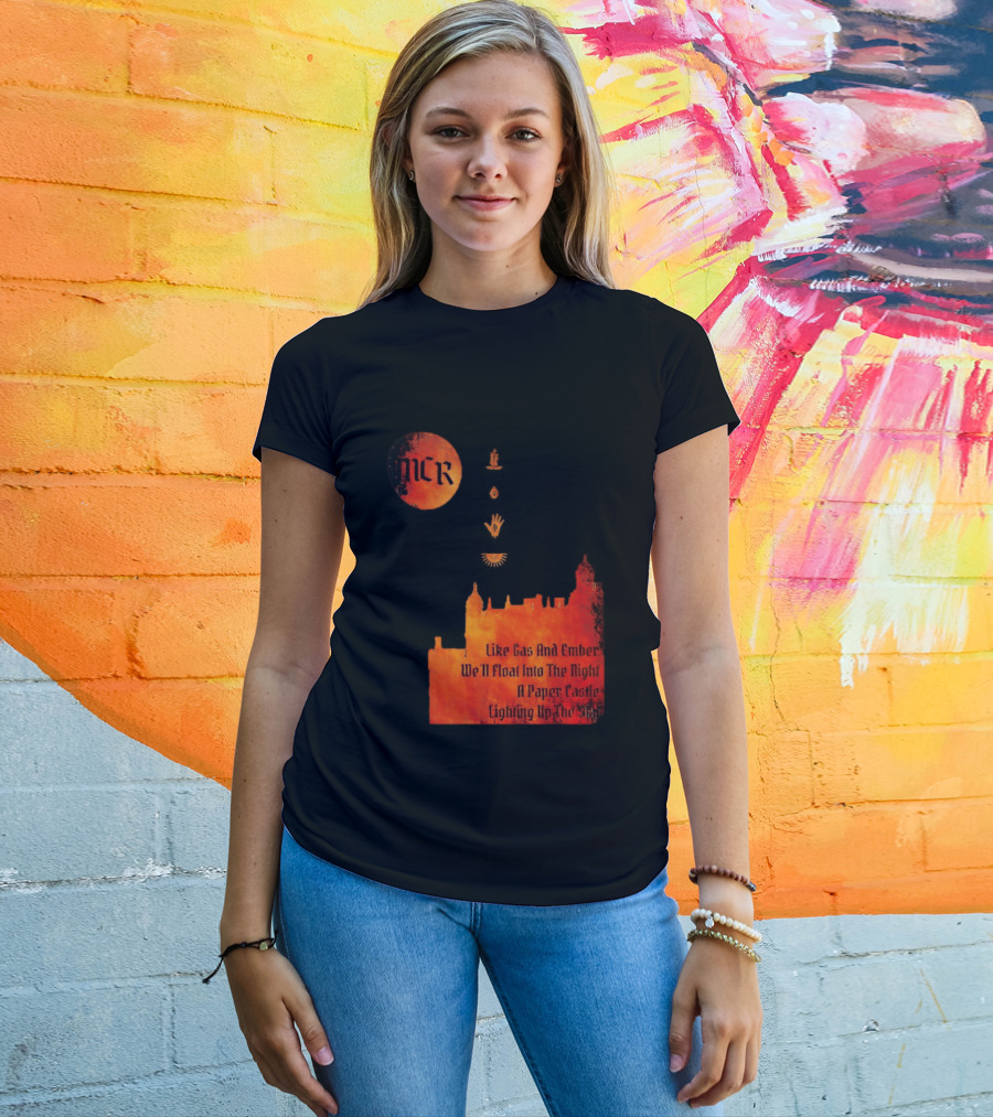 MCR Like Gas And Ember We'll Float Into The Night A Paper Castle Lighting Up The Sky T-Shirt