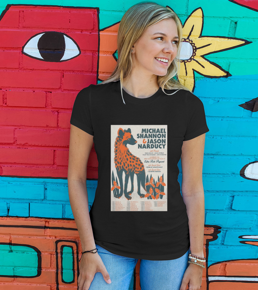 Michael Shannon Jason Narducy Friends Lifes Rich Pageant Tour 40th Anniversary Featuring Bobcat Goldthwait Eugene Mirman T-Shirt