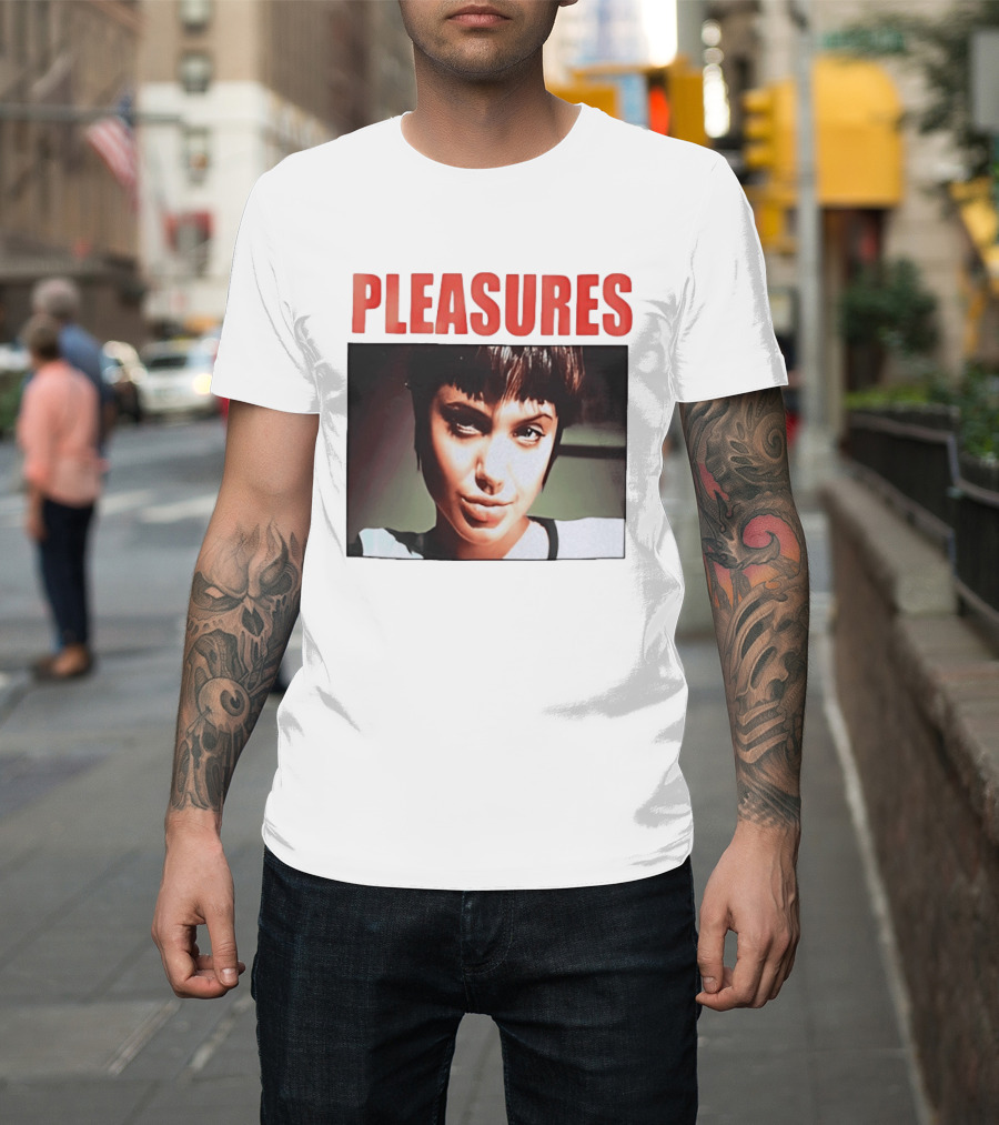 Pleasures Angelina Jolie Bold Typography Fashion T-Shirt