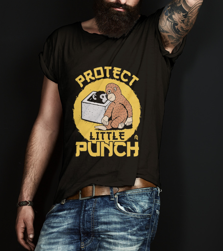 Protect Little Punch The Monkey T-Shirt