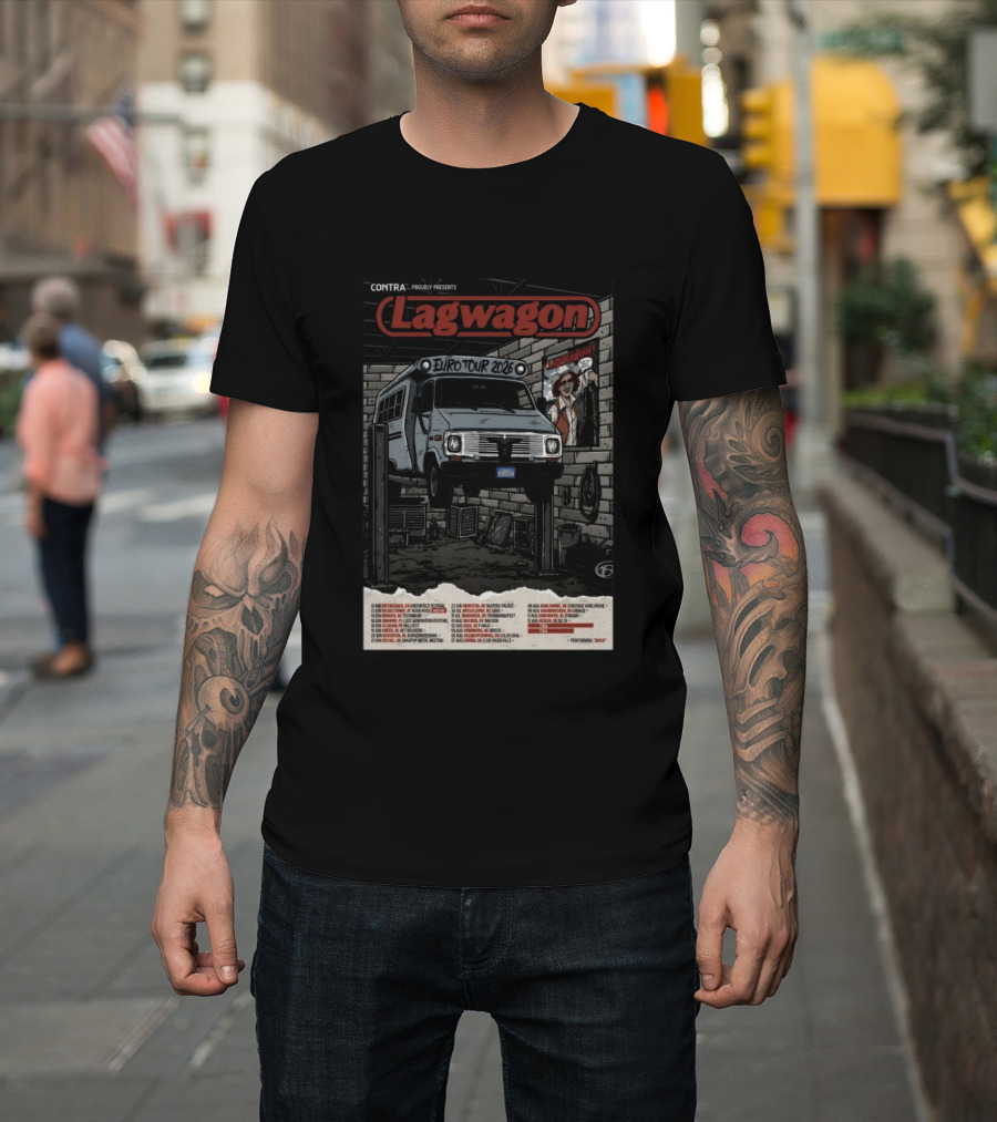 Lagwagon Euro Tour 2026 Contra Presents Europe Dates T-Shirt
