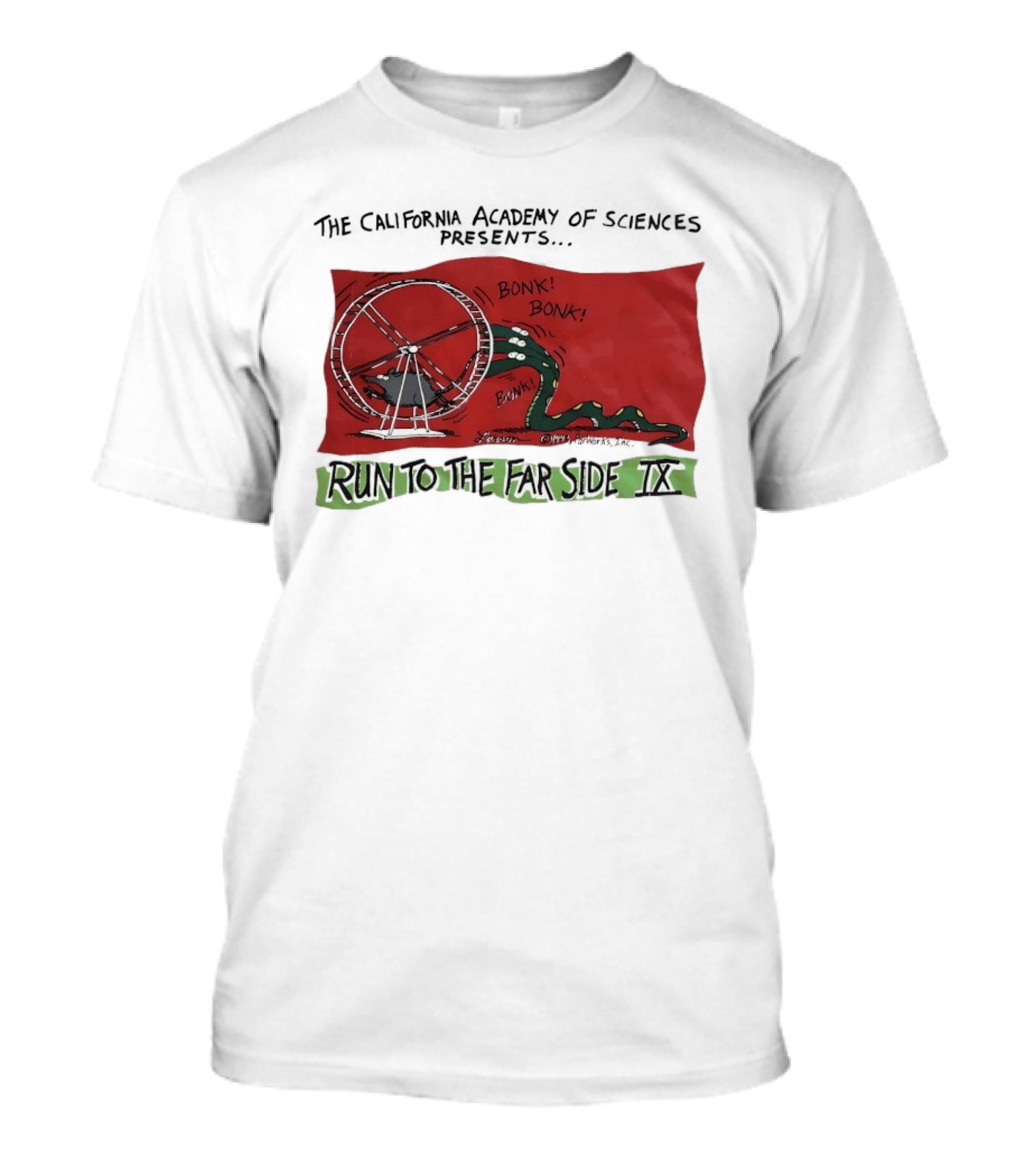 The California Academy Of Sciences Presents Run To The Far Side IX Bonk! Bonk! T-Shirt