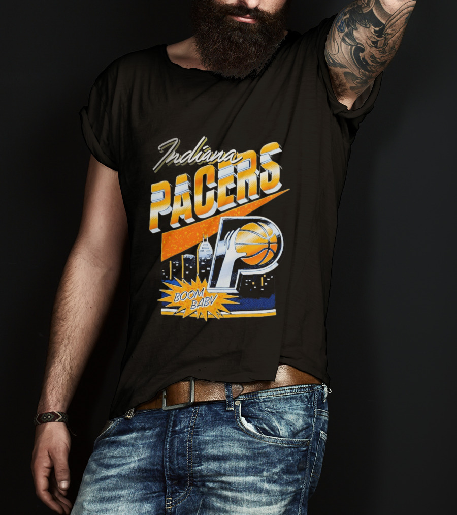 Indiana Pacers Boom Baby Basketball City T-Shirt